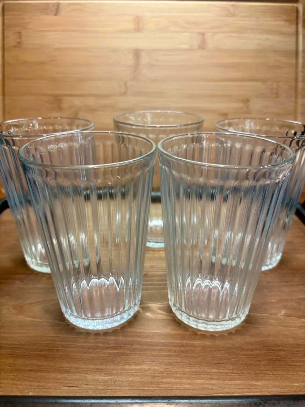 IKEA clear ribbed
